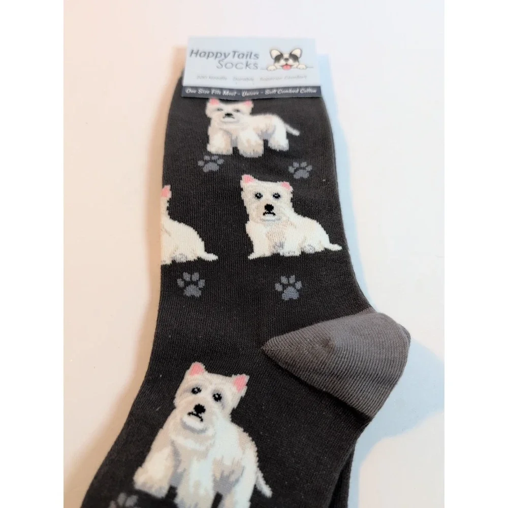 Happy Tails Westie Socks Pet Lovers One Size Fit‎ Most